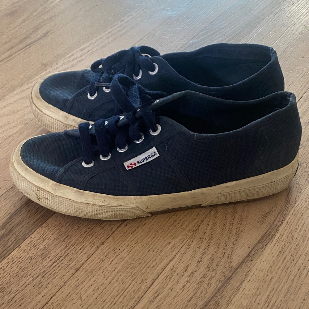 Superga Dark Blue Canvas Shoes